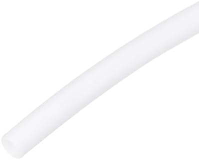 MECCANIXITY Silicone Heat Shrink Tubing 1.7:1 Ratio 1/16"（1.5mm) ID x 3/32"（2.5mm) OD 6.56ft(2m) Silicone Rubber Hose Insulation Sleeve for Automotive Wiring Marine, White