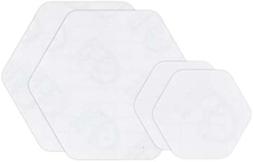 GEAR AID Tenacious Tape Hex Repair Patches, 2.5" & 1.5", Clear, 4 Count | Pre-Cut Peel-and-Stick Repair Patches for Fixing Holes, Tears and Burns in Jackets, Tents, Sleeping Bags and Gear