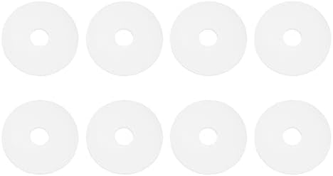 PATIKIL M12 Silicone Flat Washer, 8 Pcs 12mm ID 50mm OD 3mm Thick Plain Washer Grommets O-Ring Sealing Gasket Spacer for Faucet Pipe Water Hose Shower Door Handles, White