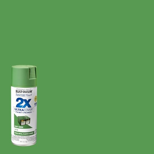 Rust-Oleum 249072 Painter's Touch 2X Ultra Cover Spray Paint, 12 oz, Satin Leafy Green (Pack of 4)