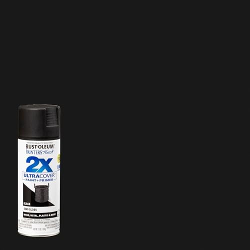 Rust-Oleum Painter's Touch 2X Ultra Cover Spray Paint, Semi-Gloss Black