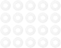 PATIKIL M12 Silicone Flat Washer, 20 Pcs 12mm ID 26mm OD 2mm Thick Plain Washer Grommets O-Ring Sealing Gasket Spacer for Faucet Pipe Water Hose Shower Door Handles, White