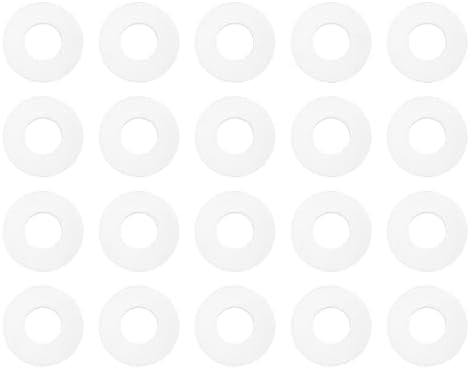 PATIKIL M12 Silicone Flat Washer, 20 Pcs 12mm ID 26mm OD 2mm Thick Plain Washer Grommets O-Ring Sealing Gasket Spacer for Faucet Pipe Water Hose Shower Door Handles, White