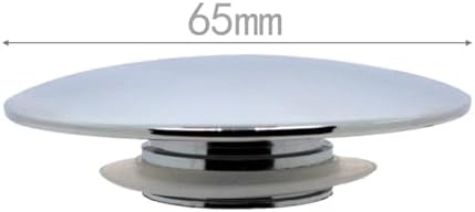 2Pcs Chrome Basin Waste Easy Pop Up Bathroom Sink Drains Push Button Click Clack Plug 66mm Easy to Use