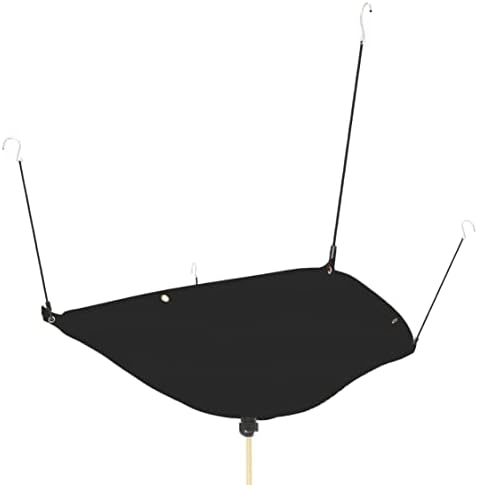 GARVIN Ceiling Leak Diverter Tarp, 5 x 5 ft Heavy Duty 420D Oxford Roof Leak Catcher Kit with 10 ft Drain Hose, Waterproof Rain Drip Diverter for Warehouse, Garage, Office, Black