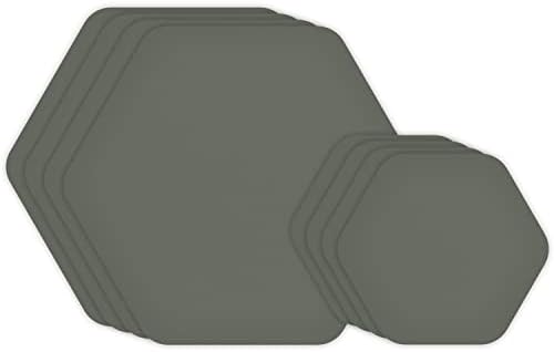 GEAR AID Tenacious Tape Hex Repair Patches, 2.5" & 1.5", OD Green, 8 Count | Pre-Cut Peel-and-Stick Repair Patches for Fixing Holes, Tears and Burns in Jackets, Tents, Sleeping Bags and Gear