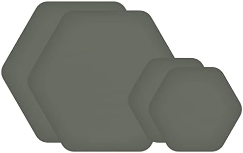 GEAR AID Tenacious Tape Repair Patches for Jackets, Tents and Outdoor Gear, OD Green, 2.5” and 1.5” Hex Shape, 4 Patches | Pre-Cut Peel-and-Stick Repair Patches for Fixing Holes, Tears and Burns in Jackets, Tents, Sleeping Bags and Gear