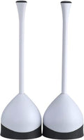 Clorox Toilet Plunger with Hideaway Caddy,– for Bathroom Organization and Storage,Bathroom Accessories,Toilet Unclogger,with Holder,White,(Pack of 12)