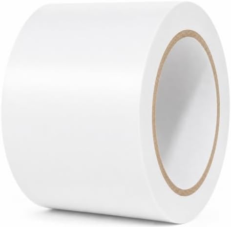 GGR Supplies CVT-536 White Vinyl Floor Marking Tape, 3 x 36 Yards | Dance Floor Tape; Gym Lane Marking; Vehicle and Boat Pinstriping; Write-On Color Coding; Conformable, Water and Oil Resistant