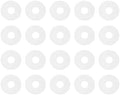 PATIKIL M10 Silicone Flat Washer, 20 Pcs 10mm ID 35mm OD 2mm Thick Plain Washer Grommets O-Ring Sealing Gasket Spacer for Faucet Pipe Water Hose Shower Door Handles, White