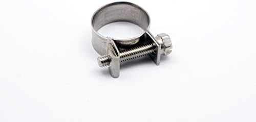 Autobahn88 Stainless Steel Mini Hose Clamp for Fuel Pipe Tube Plumbing 6-8mm (0.24-0.31") (Pack of 10)