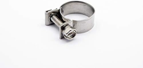 Autobahn88 Stainless Steel Mini Hose Clamp for Fuel Pipe Tube Plumbing 6-8mm (0.24-0.31") (Pack of 10)