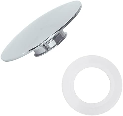 2Pcs Chrome Basin Waste Easy Pop Up Bathroom Sink Drains Push Button Click Clack Plug 66mm Easy to Use