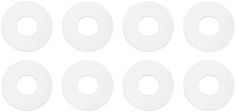 PATIKIL M16 Silicone Flat Washer, 8 Pcs 16mm ID 40mm OD 3mm Thick Plain Washer Grommets O-Ring Sealing Gasket Spacer for Faucet Pipe Water Hose Shower Door Handles, White