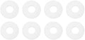 PATIKIL M16 Silicone Flat Washer, 8 Pcs 16mm ID 40mm OD 3mm Thick Plain Washer Grommets O-Ring Sealing Gasket Spacer for Faucet Pipe Water Hose Shower Door Handles, White