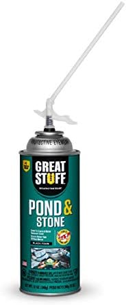 GREAT STUFF Pond & Stone Gap Filler | Insulating Foam Sealant, 12 oz. Can – Black