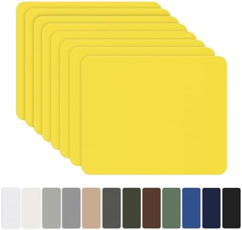 OAZ 8 Pieces 7.87 x 5.9 inch Nylon Repair Patches Nylon Fabric Patch Self-Adhesive Fabric Repair Tape Waterproof Lightweight Outdoor Gear Patch Kit for Down Jacket Clothing Tent Bag (Yellow)