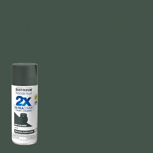 Rust-Oleum 334072-6PK Painter's Touch 2X Ultra Cover Spray Paint, 12 oz, Satin Hunt Club Green, 6 Pack
