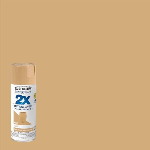 Rust-Oleum 334037-6PK Painter's Touch 2X Ultra Cover Spray Paint, 12 oz, Gloss Khaki, 6 Pack