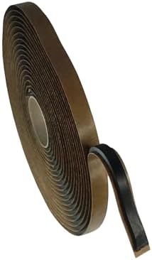 WRS 3/16" x 3/8" Double Sided Butyl Tape, 25 Ft, Black, for Windows & Doors | Creates a Waterproof, Mess Free Seal; Great for RVs, Automotive, Roofing & Joint Sealing; Rubber Adhesive; Sold Individually
