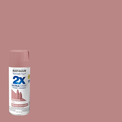 Rust-Oleum 299887 Painter's Touch 2X Ultra Cover Spray Paint, 12 oz, Satin Vintage Blush (Pack of 4)