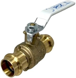 PROCURU 1-Pack 3/4-Inch Press Copper Ball Valve, Heavy Duty Brass Body, Full Port, LF Certified Safe (3BP075-1P)