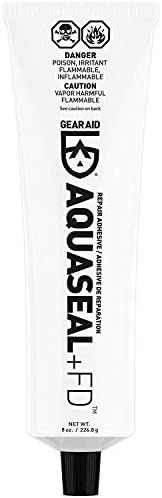 GEAR AID Aquaseal FD Flexible Durable Repair Adhesive for Fixing Tears and Holes in Waders, Wetsuits, PVC Inflatables, Vinyl and Outdoor Gear, Dries Clear, 8 oz