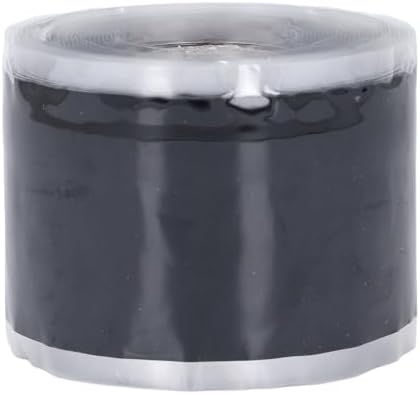 Cosiki Self Fusing Silicone Tape, Black Leak Seal Tape, Pipe Repair Wrap with 2.5mpa Tensile Strength, 50C to 260C, Ideal for Emergency Pipe Repair & Hose Fixation, 1.97inx16.4ft (Black)