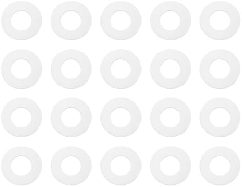 PATIKIL M18 Silicone Flat Washer, 20 Pcs 18mm ID 36mm OD 2mm Thick Plain Washer Grommets O-Ring Sealing Gasket Spacer for Faucet Pipe Water Hose Shower Door Handles, White