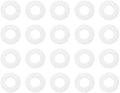 PATIKIL M18 Silicone Flat Washer, 20 Pcs 18mm ID 36mm OD 2mm Thick Plain Washer Grommets O-Ring Sealing Gasket Spacer for Faucet Pipe Water Hose Shower Door Handles, White