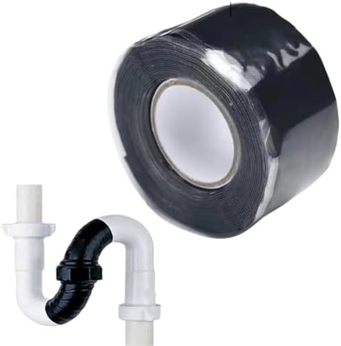 Black Seal Self-Fusing Silicone Repair Tape, Waterproof Pipe Sealing, Stretch-Resistant Tape Weatherproof Self Fusing Sealing Tape for Emergency Pipeline Repair/Cable Bandage/Tool Fixing