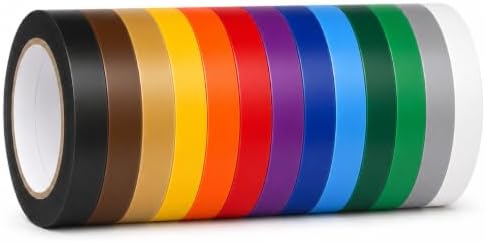 GGR Supplies CVT-536 Rainbow Vinyl Floor Marking Tape, 1/2 x 36 Yards | Dance Floor Tape; Gym Lane Marking; Vehicle and Boat Pinstriping; Write-On Color Coding; Conformable, Water and Oil Resistant
