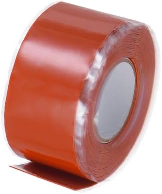 HARFINGTON Self Fusing Silicone Tape 1" x 10ft x 0.02" Waterproof Sealing Plumbing Rubber Tape for Water Pipe Hose Leak Silicone Grip Repair Seal, Red