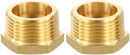 METALLIXITY 2PCS 1" MNPT x 3/8" FNPT Thread Brass Hex Bushing Extension | Brass Pipe Fittings, Tube Adapters Convert for Water Line, Tub Spout/Shower Head