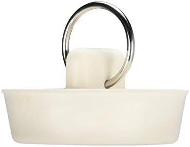 Danco 1-1/2 Inch Rubber Drain Stopper with Pull Ring, Off-White, (80227)