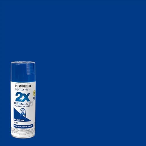 Rust-Oleum Painter's Touch 2X Ultra Cover Spray Paint, Gloss Brilliant Blue