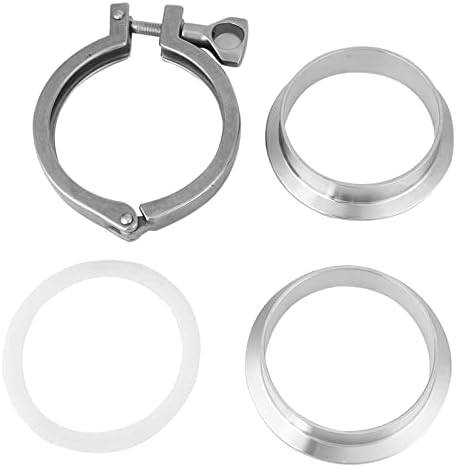 Pipe Clamp, 3 Inch Clamp 76mm Pipe Sanitary Stainless Steel Ferrule Union Set Homebrew Pipe Repair Clamp Leak Sealer Emergency Pipe Kit for Repair