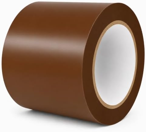 GGR Supplies CVT-536 Brown Vinyl Floor Marking Tape, 4 x 36 Yards | Dance Floor Tape; Gym Lane Marking; Vehicle and Boat Pinstriping; Write-On Color Coding; Conformable, Water and Oil Resistant