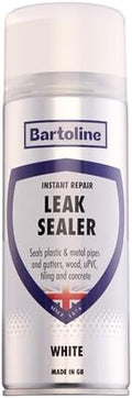 Bartoline Leak Sealer Spray,White 13.5 oz - Waterproof Sealant for Roofs, Gutters, Pipes, Cracks & Outdoor Repairs Durable & Overpaintable - 400 ml