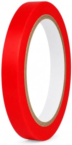 GGR Supplies CVT-536 Red Vinyl Floor Marking Tape, 3/4 x 36 Yards | Dance Floor Tape; Gym Lane Marking; Vehicle and Boat Pinstriping; Write-On Color Coding; Conformable, Water and Oil Resistant