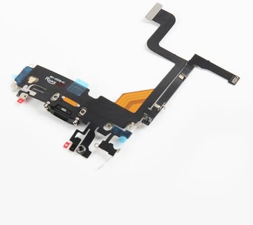 for iPhone 13 Pro Lightning Charging Port Replacement USB Dock Connector Flex Cable Assembly Includes Waterproof Tape & Tool Kit for A2638 A2483 A2636 A2639 A2640 (Graphite Black)