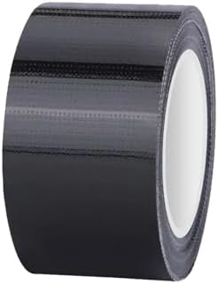 Queenbox 3.14" x65ft Tear by Hand Adhesive Duct Tape, Single-Sided Waterproof Patch and Seal Leak Repair Water Stop Tape for Metal Pipe Roof Boat, Black