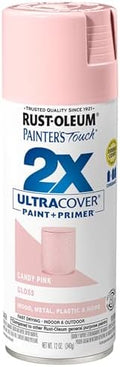 Rust-Oleum Painter's Touch 2X Ultra Cover Spray Paint, Gloss Candy Pink