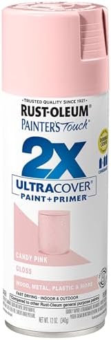 Rust-Oleum Painter's Touch 2X Ultra Cover Spray Paint, Gloss Candy Pink