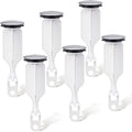 Enhon 2 Hole Pop Up Stoppers, Chrome Bathroom Sink Stopper fits Most Pop Up Drain Design, 4-1/2 Inch Tall, 1-3/8 Inch Cap Diameter, with Gasket Seal(6 Pack)