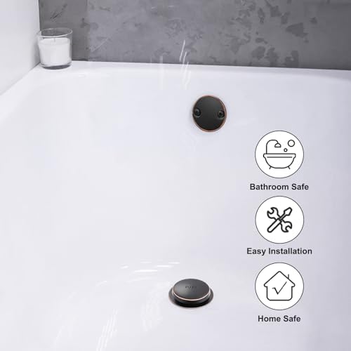 Tub Drain Kit with Bathtub Drain Stopper (Oil Rubbed Bronze)