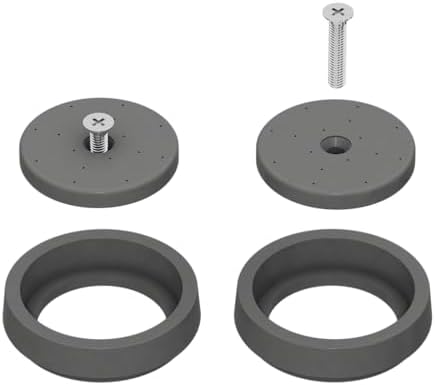 2 Pack Pre-Rinse Spray Valve Repair Kit for Most 1.42 GPM Commercial Sink Faucet Dish Sprayer Touch On Kitchen Sink Faucets Spray Face Bumper and Screw Repair Part, Gray