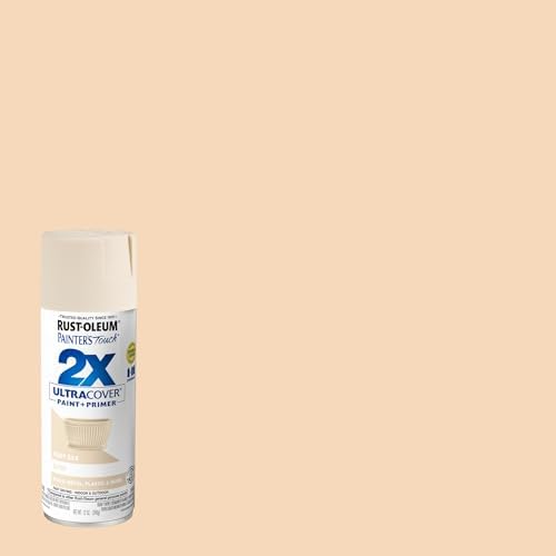 Rust-Oleum 334073 Painter's Touch 2X Ultra Cover Spray Paint, 12 oz, Satin Ivory Silk (Pack of 4)