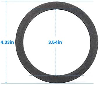 KONE Strainer Gasket Seal Ring, 2 Pack Foam Gray Washer Fits for 3-1/2 Inch Kitchen Sink Drain No Need Plumber Putty