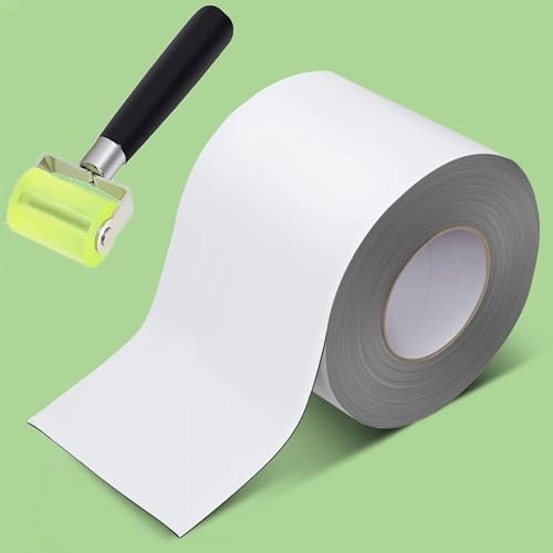 RV Roof Tape 6" x 50 Ft White, Butyl RV Sealant Tape with Rubber Roller Kit